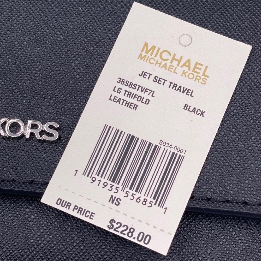 Michael Kors Trifold Wallet Black - Picture 7 of 10
